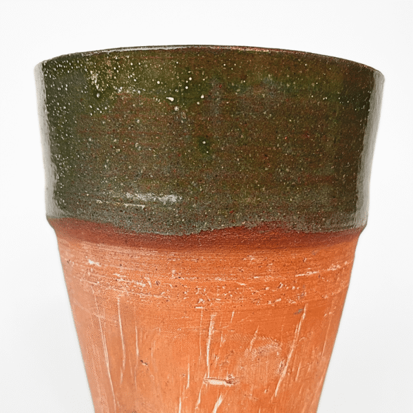 Two-Tone Rustic Ceramic Pot | Terracotta & Glazed Finish | Ideal for Indoor & Outdoor Plants - Image 3