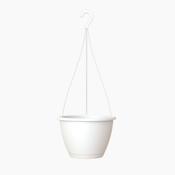 hanging basket white