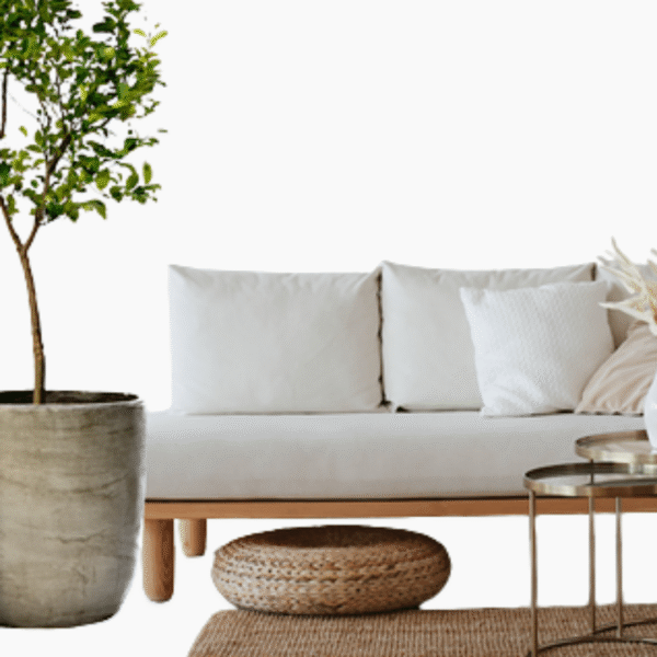 Masana Fibre Cement Pot | Large Round | Indoor & Outdoor Stylish Durable Planter - Image 2