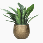 Ryan Shiny Gold Pot - Handmade Portuguese Ceramic Planter