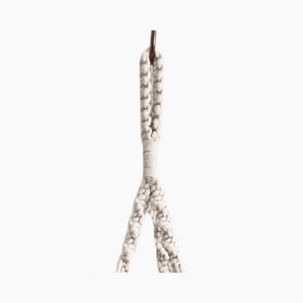 60cm Plated White Macramé Plant Hanger | Handcrafted Indoor Display | Ideal for Hanging Plants - Image 10