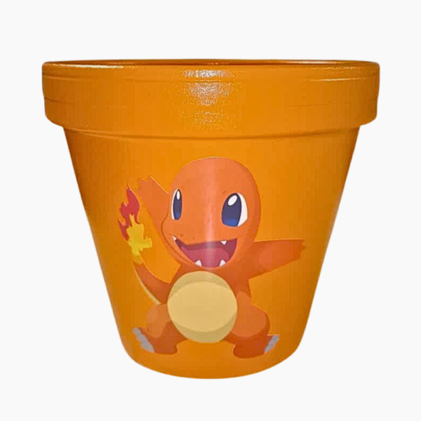 PokePot hand-painted terracotta planter inspired by Pokémon characters.
