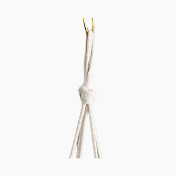 1.2m Macramé Plant Hanger in black or white with plain knot design.