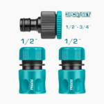 TOTAL Hose Connector 1/2 and 3/4 Inch Plastic ABS Quick Coupling