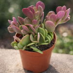 Kleinia petraea (Trailing Jade) | Rare Trailing Succulent with Pink-Tinted Leaves for Hanging Baskets and Containers | 12cm pot